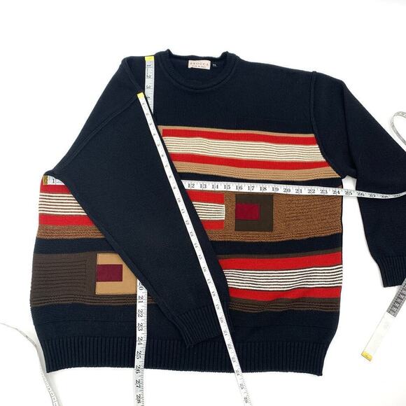 Brocca Vintage 90's Italian Wool Geometric Pull Over Sweater Men's Size XL (56) - Picture 9 of 10